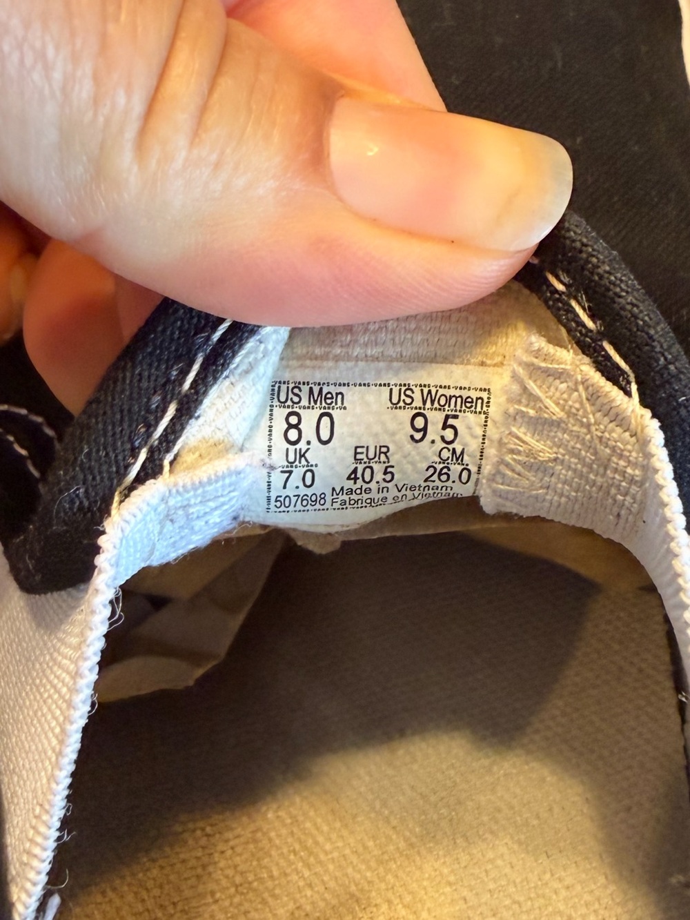 Vans Classic slip on Black skate streetwear Sneakers Unisex Womens 9.5 / Mens 8 - Picture 6 of 6